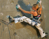 Maja Vidmar of Slovenia climbing in half finals of last IFSC Sport Climbing World cup of 2007 season. Semi finals for last IFSC Sport Climbing World Cup of 2007 season were held in Kranj, Slovenia on 17th of November 2007.
