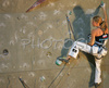 Maja Vidmar of Slovenia climbing in half finals of last IFSC Sport Climbing World cup of 2007 season. Semi finals for last IFSC Sport Climbing World Cup of 2007 season were held in Kranj, Slovenia on 17th of November 2007.
