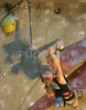 Angela Eiter of Austria climbing in half finals of last IFSC Sport Climbing World cup of 2007 season. Semi finals for last IFSC Sport Climbing World Cup of 2007 season were held in Kranj, Slovenia on 17th of November 2007.
