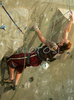 Tomas Mrazek of Czech climbing during men finals of last IFSC Sport Climbing World cup of 2007 season. Final race of IFSC Sport Climbing World Cup of 2007 season was held in Kranj, Slovenia on 18th of November 2007.
