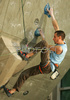 Flavio Crespi of Italy climbing during men finals of last IFSC Sport Climbing World cup of 2007 season. Final race of IFSC Sport Climbing World Cup of 2007 season was held in Kranj, Slovenia on 18th of November 2007.
