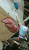 Flavio Crespi of Italy climbing during men finals of last IFSC Sport Climbing World cup of 2007 season. Final race of IFSC Sport Climbing World Cup of 2007 season was held in Kranj, Slovenia on 18th of November 2007.
