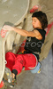 Second placed Irati Anda Villanueva of Spain climbing during women finals of last IFSC Sport Climbing World cup of 2007 season. Final race of IFSC Sport Climbing World Cup of 2007 season was held in Kranj, Slovenia on 18th of November 2007.
