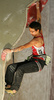 Alexandra Eyer of Switzerland climbing during women finals of last IFSC Sport Climbing World cup of 2007 season. Final race of IFSC Sport Climbing World Cup of 2007 season was held in Kranj, Slovenia on 18th of November 2007.

