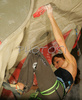 Third placed Lucka Franko of Slovenia climbing during men finals of last IFSC Sport Climbing World cup of 2007 season. Final race of IFSC Sport Climbing World Cup of 2007 season was held in Kranj, Slovenia on 18th of November 2007.Lucka Franko of Slovenia climbing during women finals of last IFSC Sport Climbing World cup of 2007 season. Final race of IFSC Sport Climbing World Cup of 2007 season was held in Kranj, Slovenia on 18th of November 2007.
