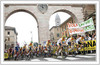 Spanish riders lead peloton out of start on Elite men WC road race in Verona, Italy
