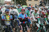 Cyclists at start of 30. Trophy ZSSDI which was held in Longera, Italy. In the first line from left to right Branislav Zachar of Slovak National Team, his teammate Michal Micka and Barnabas Viser of P-Nivo Betonexpressz 2000 Kft.Se. Because of bad weather conditions race was shortened.
