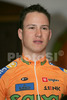 Portrait of Tomi Jerse (SLO, KK Sava Kranj) during introduction of Cycling team Sava Kranj 2006 which was held in Golf Hotel in Bled, Slovenia.
