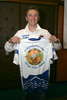 Tadej Valjavec of Lampre Fondital with fan club jersey at introduction of Cycling team Sava Kranj 2006 which was held in Golf Hotel in Bled, Slovenia.
