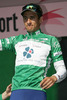 Sandy Casar (FRA, Francaise des Jeux) in green jersey for leader in mouintains classification after stage 5 of 89th Giro d Italia. Stage 5 was leading cyclists from Piacenza to Cremona, Italy. Stage 5 in lenght of 38 km was first team time trial on Giro d Italia since 1987.
