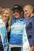 Paolo Savoldelli (ITA, Discovery Channel Pro Cycling Team) in blue jersey for leader in Gazzetta classification and combination classification after stage 5 of 89th Giro d Italia. Stage 5 was leading cyclists from Piacenza to Cremona, Italy. Stage 5 in lenght of 38 km was first team time trial on Giro d Italia since 1987.
