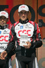 Ivan Basso (ITA, CSC Team) receiving special award of Seiko as a captain of the fastest team after stage 5 of 89th Giro d Italia. Stage 5 was leading cyclists from Piacenza to Cremona, Italy. Stage 5 in lenght of 38 km was first team time trial on Giro d Italia since 1987.
