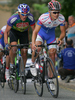 Cyclists of elite category are competing during criterium road cycling race Around city of Kranj 2006 which was held in Kranj, Slovenia on 4th of June 2006.
