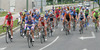 Cyclists in second lap around Nova Gorica, Slovenia during third stage of 13th Tour de Slovenie 2006 (13. dirka Po Sloveniji). Third stage lead cyclists in lenght of 158km from Nova Gorica, Slovenia to top of Vrsic, Slovenia. Last uphill to Vrsic was also hardest uphill on this years Tour de Slovenia and it usually also decides winner of Tour.
