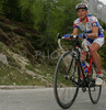 Joze Senekovic of Adria Mobil is fighting with last meters of uphill to Vrsic, Slovenia during third stage of 13th Tour de Slovenie 2006 (13. dirka Po Sloveniji). Third stage lead cyclists in lenght of 158km from Nova Gorica, Slovenia to top of Vrsic, Slovenia. Last uphill to Vrsic was also hardest uphill on this years Tour de Slovenia and it usually also decides winner of Tour.
