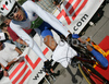 Gazvoda Gregor of Slovenia prepairing for  start of Men Elite Time trial race of Road Cycling World Championship in Salzburg, Austria. Elite Men Time trial race was held in Salzburg, Austria on 21. September 2006.
