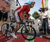 Lang Sebastian of Germany on start of Men Elite Time trial race of Road Cycling World Championship in Salzburg, Austria. Elite Men Time trial race was held in Salzburg, Austria on 21. September 2006.
