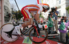 Gutierrez Palacios Jose Ivan of Spain on start of Men Elite Time trial race of Road Cycling World Championship in Salzburg, Austria. Elite Men Time trial race was held in Salzburg, Austria on 21. September 2006.
