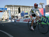 Australian rider is riding next to church in Salzburg, Austria downtown during  training session before road races of Road Cycling World Championship in Salzburg, Austria. Official on track training before Saturdays and Sundays road races was held in Salzburg, Austria on 22. September 2006.
