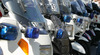Police bikes are ready for escorting riders during  training session before road races of Road Cycling World Championship in Salzburg, Austria. Official on track training before Saturdays and Sundays road races was held in Salzburg, Austria on 22. September 2006.
