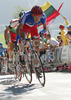 French cyclist riding during Men Under23 road races of Road Cycling World Championship in Salzburg, Austria. Road race of Road Cycling World Championship 2006 was held in Salzburg, Austria on 23. September 2006.
