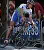 Vladimir Kerkez of Slovenia riding during Men Under23 road races of Road Cycling World Championship in Salzburg, Austria. Road race of Road Cycling World Championship 2006 was held in Salzburg, Austria on 23. September 2006.
