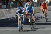 Alexander Khatuntsev of Russia is winning sprint for third place during Men Under23 road races of Road Cycling World Championship in Salzburg, Austria. Road race of Road Cycling World Championship 2006 was held in Salzburg, Austria on 23. September 2006.
