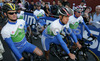 Slovenian team before start of Men Under23 road races of Road Cycling World Championship in Salzburg, Austria. Road race of Road Cycling World Championship 2006 was held in Salzburg, Austria on 23. September 2006.
