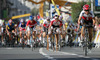 Swiss cyclist is leading peloton in chase of leading group during Women Elite road races of Road Cycling World Championship in Salzburg, Austria. Women Elite road race of Road Cycling World Championship 2006 was held in Salzburg, Austria on 23. September 2006.
