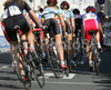 Sophie Creux of France (R) riding in pack during Women Elite road races of Road Cycling World Championship in Salzburg, Austria. Women Elite road race of Road Cycling World Championship 2006 was held in Salzburg, Austria on 23. September 2006.
