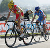 Daiva Tuslaite of Lithuania leading peloton in second lap during Women Elite road races of Road Cycling World Championship in Salzburg, Austria. Women Elite road race of Road Cycling World Championship 2006 was held in Salzburg, Austria on 23. September 2006.
