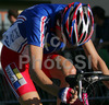 Edwige Pitel of France strugling on Elixhousen uphill in fifth lap of Women Elite road races of Road Cycling World Championship in Salzburg, Austria. Women Elite road race of Road Cycling World Championship 2006 was held in Salzburg, Austria on 23. September 2006.
