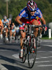 French cyclists are struggling on back of peloton in middle of fifth lap during Women Elite road races of Road Cycling World Championship in Salzburg, Austria. Women Elite road race of Road Cycling World Championship 2006 was held in Salzburg, Austria on 23. September 2006.
