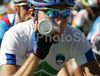 Tadej Valjavec of Slovenia is getting refreshment during Men Elite road races of Road Cycling World Championship in Salzburg, Austria. Men Elite road race was final race of Road Cycling World Championship 2006 and was held in Salzburg, Austria on 24. September 2006.
