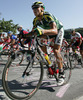 Robert Hunter of South Africa is climbing to Elixhausen when riding in lead group during Men Elite road races of Road Cycling World Championship in Salzburg, Austria. Men Elite road race was final race of Road Cycling World Championship 2006 and was held in Salzburg, Austria on 24. September 2006.

