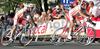 Third placed Alejandro Valverde Belmonte of Spain is  riding during Men Elite road races of Road Cycling World Championship in Salzburg, Austria. Men Elite road race was final race of Road Cycling World Championship 2006 and was held in Salzburg, Austria on 24. September 2006.
