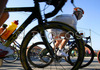 Cyclists during 6th Grand prix HiFi ColorStudio in Podsmreka near Ljubljana, Slovenia.6th Grand prix HiFi ColorStudio was final race for Trophy Scott gold bike (Scottovo Zlato Kolo) and was held on 15. October 2006 in Podsmreka pri Ljubljani, Slovenia.
