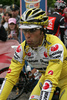 Gilberto Simoni of Saunier Duval-Prodir before the start stage 16 of Giro d Italia 2007. Stage 16 in length of 189km lead cyclists from Agordo - Dolomiti Stars, Italy to Lienz, Austria, and was held on 29th of May 2007.
