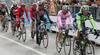 Six minutes behind peloton with pink jersey Danilo Di Luca  of Liquigas arrives in the finish of stage 16 of Giro d Italia 2007. Stage 16 in length of 189km lead cyclists from Agordo - Dolomiti Stars, Italy to Lienz, Austria, and was held on 29th of May 2007.
