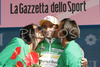 The best in mountain classification after stage 16 Leonardo Piepoli of Saunier Duval-Prodir celebrating his green jersey after finishing stage 16 of Giro d Italia 2007. Stage 16 in length of 189km lead cyclists from Agordo - Dolomiti Stars, Italy to Lienz, Austria, and was held on 29th of May 2007.
