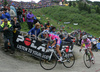 Damiano Cunego of Lampre Fondital (L) and Danilo Di Luca of Liquigas (R) at last climb of the stage 17 of Giro d Italia 2007. Stage 17 in length of 142km lead cyclists from Lienz, Austria to Monte Zoncolan, Italy, and was held on 30th of May 2007.

