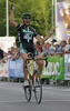Robert Bozic of Team L.P.R celebrating his victory in 40th Grand Prix Kranj, The Filip Majcen Memorial cycle race. 40th Grand Prix of Kranj took place on 2nd of June 2007 in Kranj, Slovenia.
