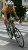 Vladimir Kerkez of Sava Kranj riding through streets of Kranj, Slovenia during road cycling race Around Kranj 2007. Race in lenght of  87.5km (25 laps) in Kranj, Slovenia was held on 3rd of April 2007.
