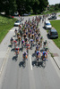 Peloton rides throught Medvode, Slovenia in third stage of Tour de Slovenie 2007. Third stage in lenght of 168km lead cyclists from Medvode, Slovenia to Villach, Austria.
