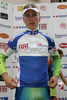 Enrico Gasparotto of Liquigas in blue jersey after third stage of Tour de Slovenie 2007. Third stage in lenght of 168km lead cyclists from Medvode, Slovenia to Villach, Austria.
