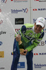 Winner Vincenzo Nibali of Liquigas celebrating his victory after fourth stage of Tour de Slovenie 2007. Fourth stage in lenght of 160km lead cyclists from Kranjska Gora, Slovenia to top of Tour de Slovenia, 1611 meters high pass Vrsic, Slovenia.
