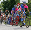 Fabio Baldato of Lampre-Fondital (front) and his teammate Danilo Napolitano (back) during fifth and last stage of Tour de Slovenie 2007. Fifth stage in lenght of 162km lead cyclists from Grosuplje, Slovenia to Novo Mesto, Slovenia, where this years Tour de Slovenie crossed its final finish line.

