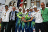 The best team at Tour de Slovenie, team Liquigas celebrating their victory after fifth and last stage of Tour de Slovenie 2007. Fifth stage in lenght of 162km lead cyclists from Grosuplje, Slovenia to Novo Mesto, Slovenia, where this years Tour de Slovenie crossed its final finish line.
