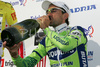 Overall third placed of Tour de Slovenia 2007, Andrea Noe of Liquigas celebrating his victory after with tasting champagne after fifth and last stage of Tour de Slovenie 2007. Fifth stage in lenght of 162km lead cyclists from Grosuplje, Slovenia to Novo Mesto, Slovenia, where this years Tour de Slovenie crossed its final finish line.
