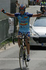 Winner in category Juniors, Nejc Kosir  of Radenska Powerbar celebrating his victory in Road cycling National championships. Road cycling National championship was held in Polhov Gradec, Slovenija on 1st of July 2007.
